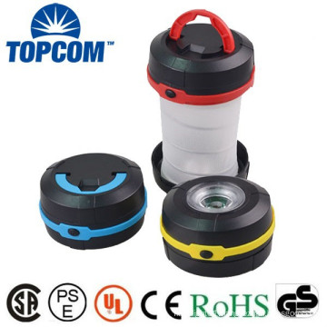 3w ABS folding led camping lantern/New Arrived Plastic Collapsible Powerful LED Lamp Lantern